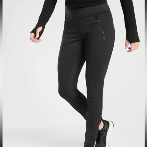 athleta fleece tights